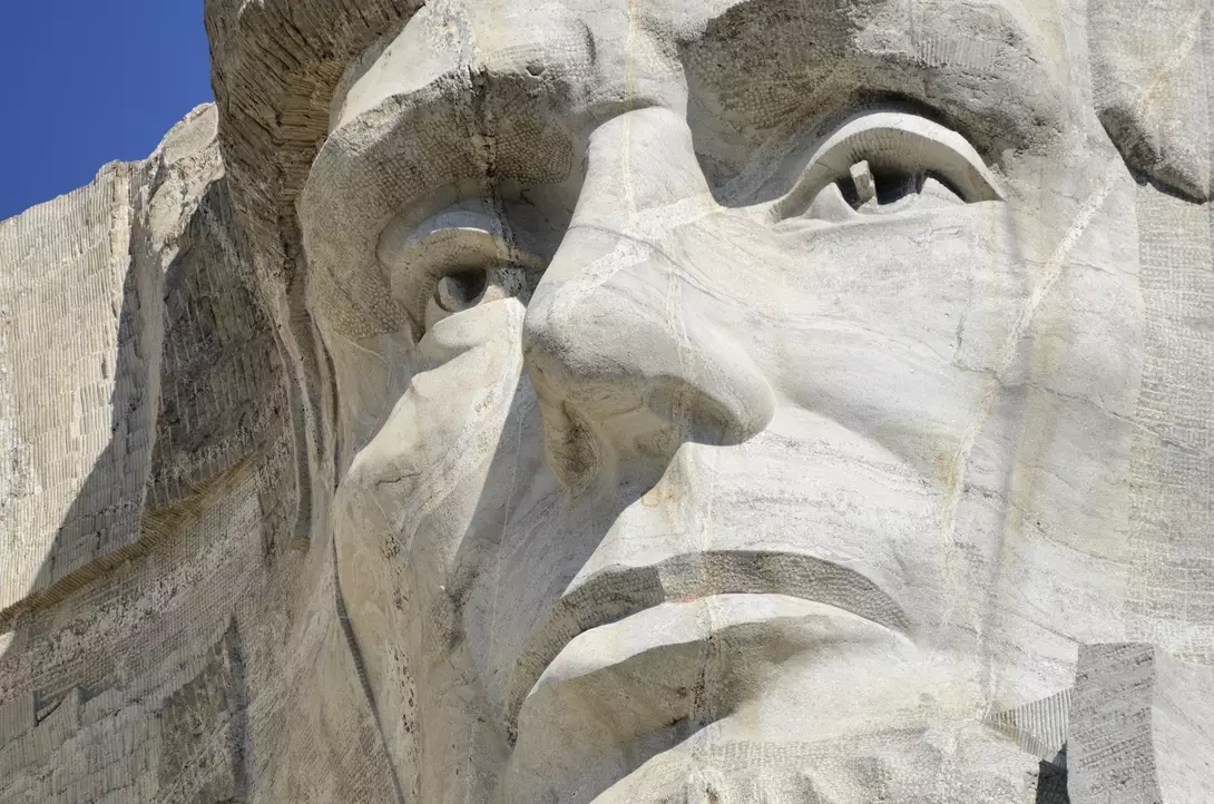 President Abraham Lincoln, part of the famous Mount Rushmore National Monument outside of Rapid City