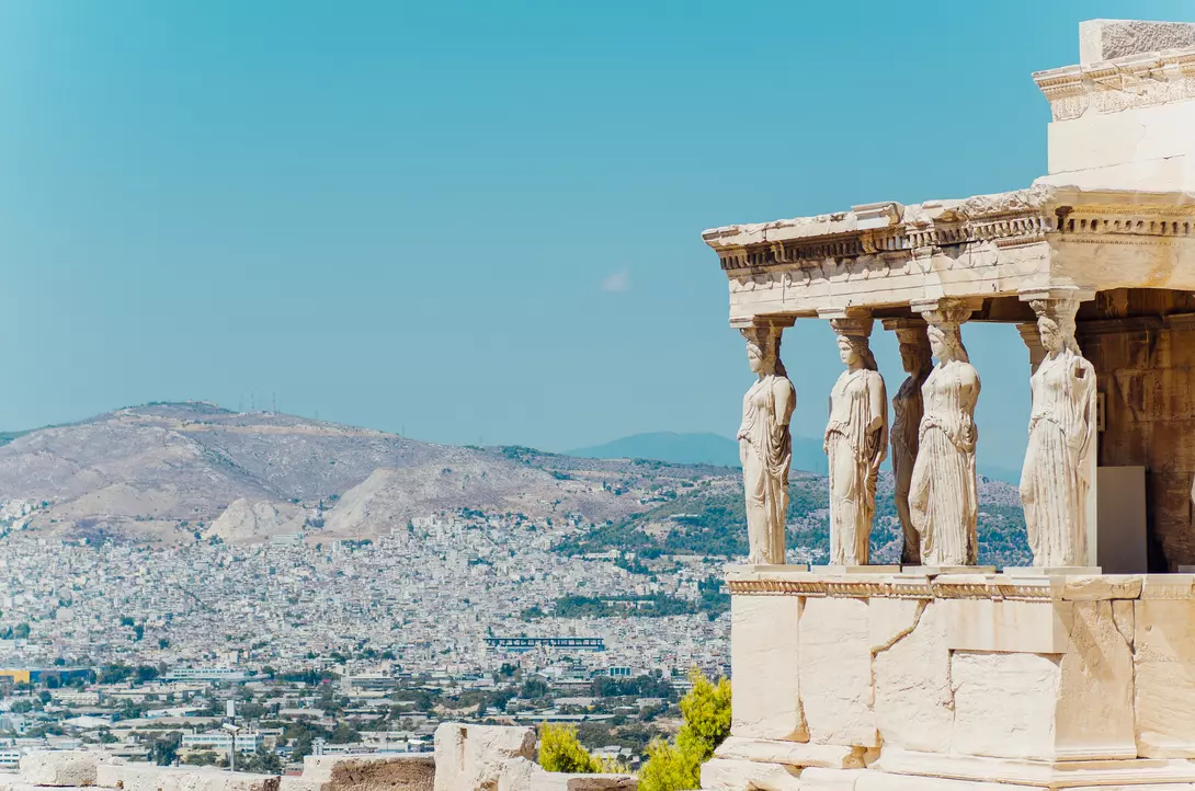 The Porch of the Maidens, The Erechtheion in the Acropolis hill