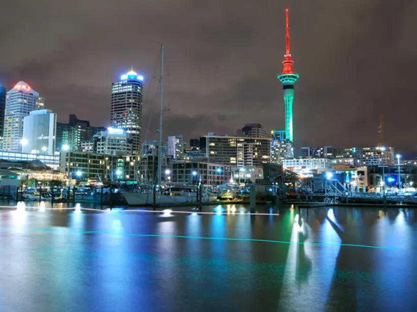 Auckland at night is a great time to explore the city on your New Zealand vacation.