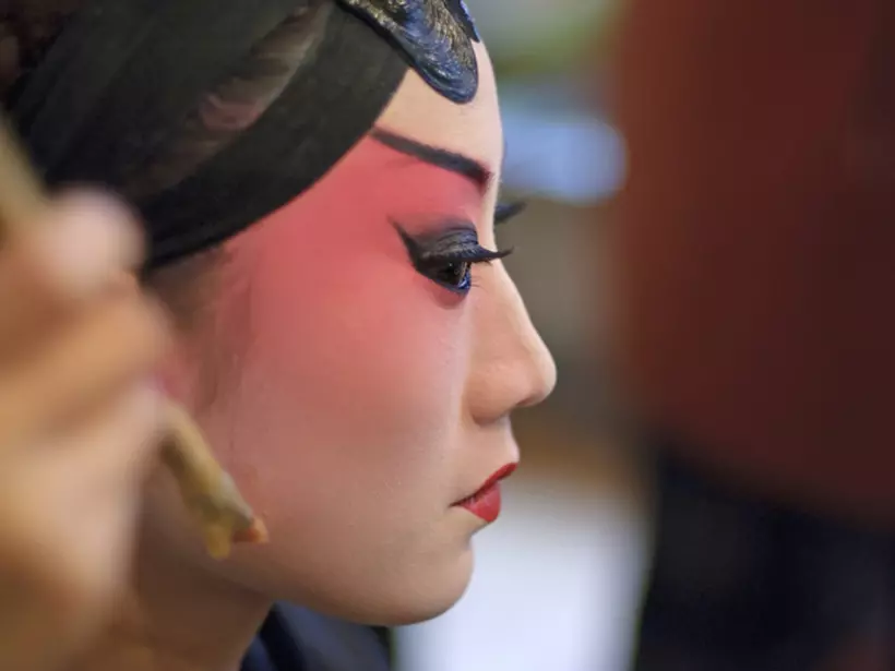 Opera actress backstage at the Chengdu theatre