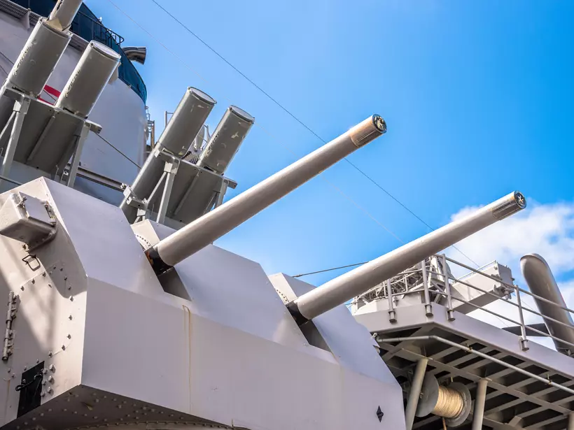5-inch Guns and Missile Launcher